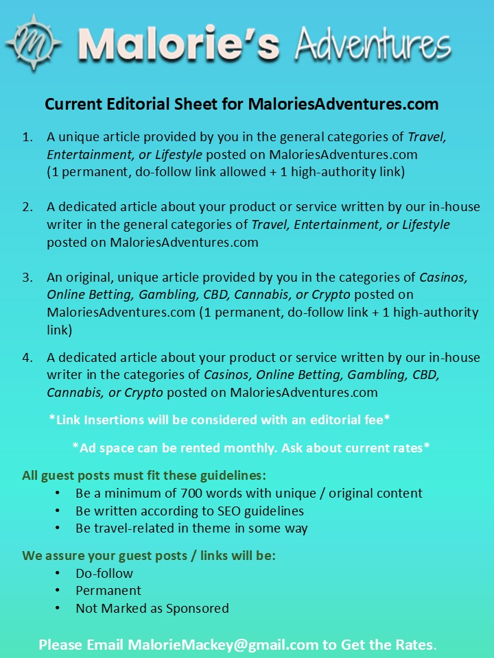 Malories Adventures Editorial Rate Card No Prices